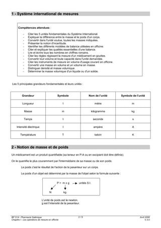 Les Comprimes PDF, PDF, Masse