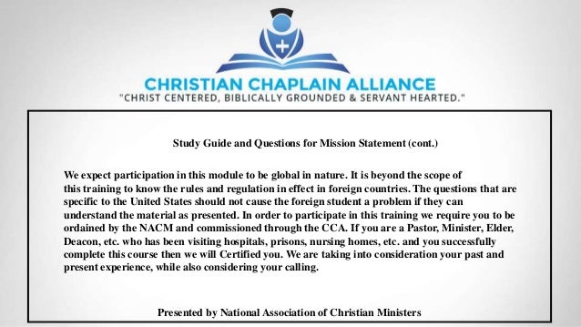 Chaplain certifcation 1
