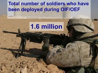 65% Army; 12% Air Force; 12% Navy; 12% Marine