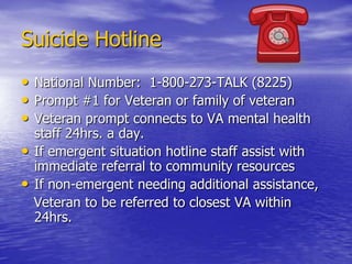 First Responders/IntervenersWHEN A SUICIDE ATTEMPT OCCURSFinally, whensignificant others are aware, they may be emotionally distraught, confused, angry, or overwhelmed by the circumstances. First responders need to exercise tact, compassion, sensitivity, and support to all to everyone. Those who are aware can also be a valuable source of information (such as the drugs ingested or past history of substance abuse or suicide attempts).