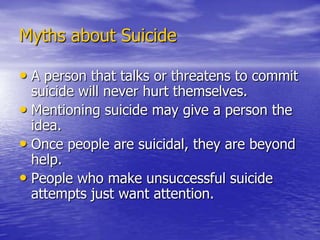 Suicide HotlineNational Number:  1-800-273-TALK (8225)Prompt #1 for Veteran or family of veteran Veteran prompt connects to VA mental health staff 24hrs. a day.If emergent situation hotline staff assist with immediate referral to community resourcesIf non-emergent needing additional assistance,   Veteran to be referred to closest VA within 24hrs.