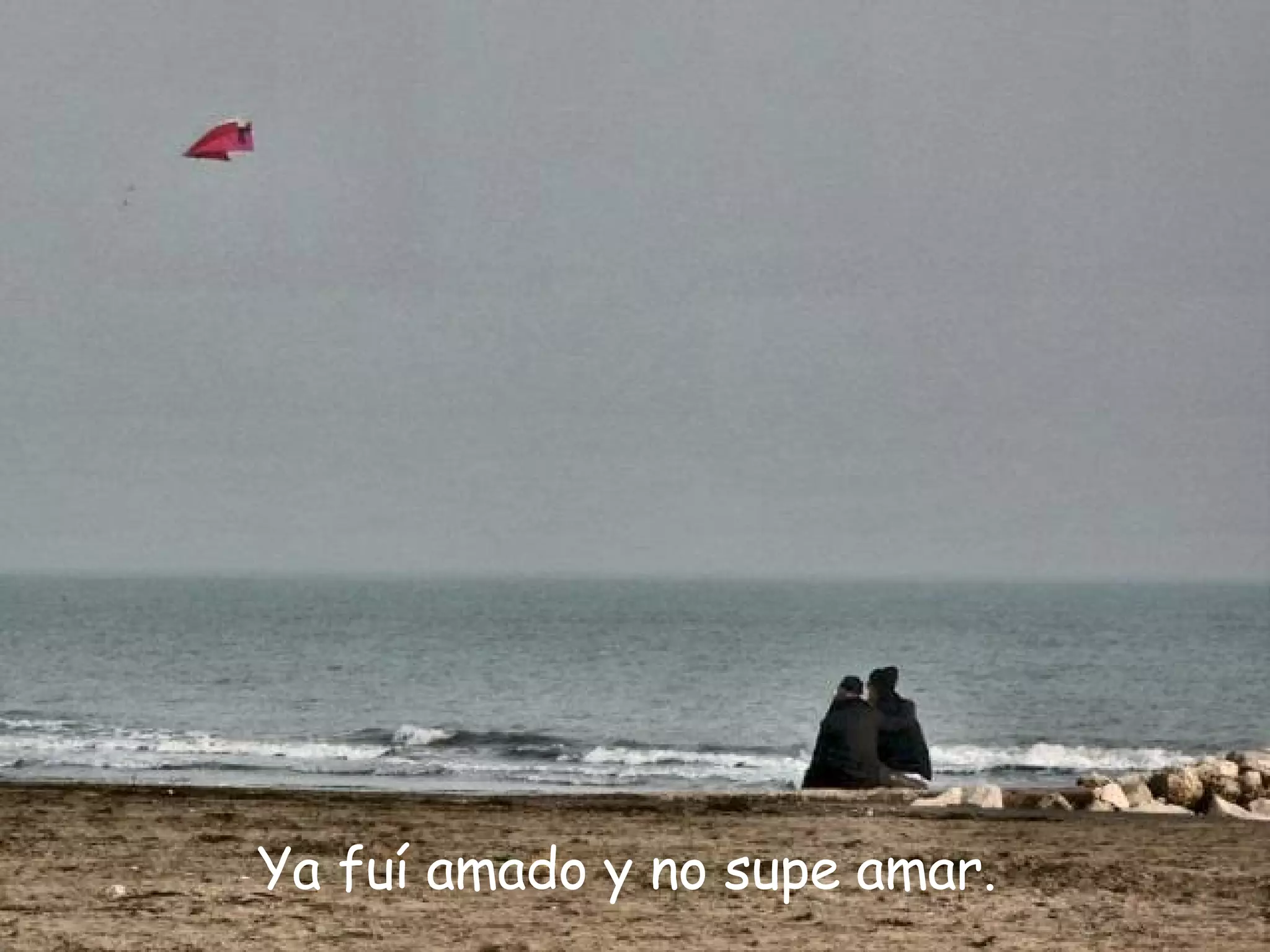 Ya fuí amado y no supe amar.