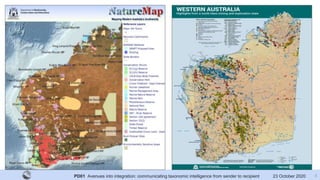 PD01 Avenues into integration: communicating taxonomic intelligence from sender to recipient 23 October 2020 4
 