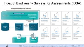 PD01 Avenues into integration: communicating taxonomic intelligence from sender to recipient 23 October 2020 6
Index of Bi...
