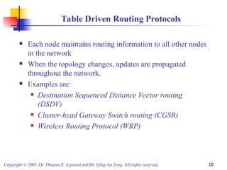 Comprehensive Overview of Ad Hoc and Sensor Networks: Routing Protocols ...