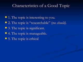 Research: Foundations of | PPT