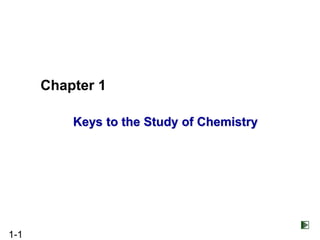 1-1
Keys to the Study of Chemistry
Chapter 1
 