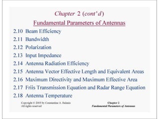FUNDAMENTAL PARAMETERS OF ANTENNA Slide 3