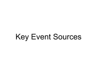 Key Event Sources
 
