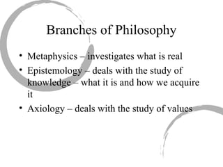 Philosophy 100: Roots of Wisdom: Chapter 1 | PPT