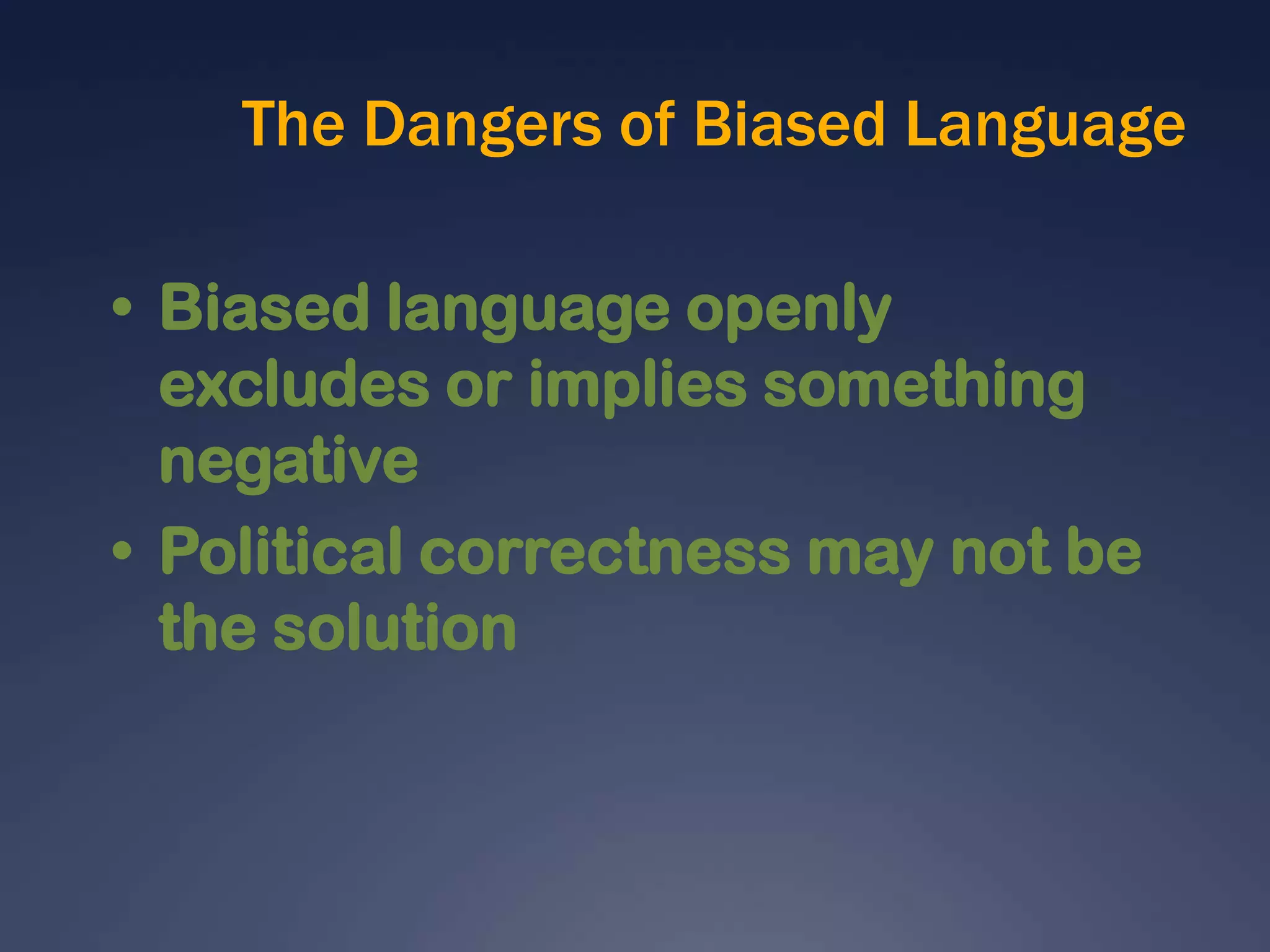 Problems with LanguageConfusing facts, opinions, and inferences