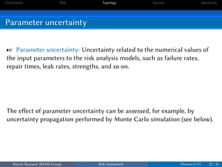 Risk Assessment -Uncertainty and Sensitivity | PDF