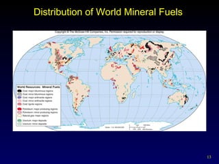 Distribution of World Mineral Fuels  
