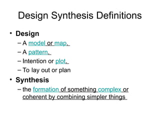 Comprehensive Guide to Design Synthesis and Product Development ...