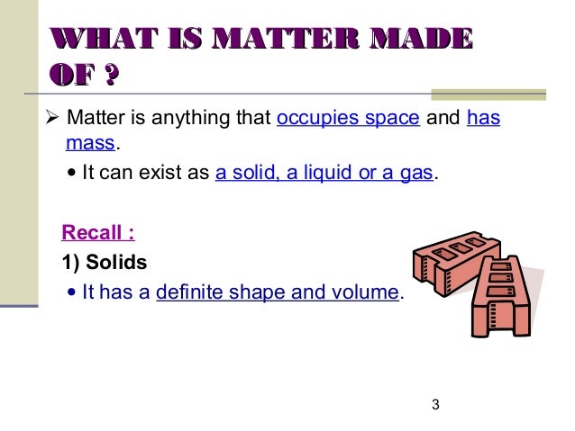 what is matter made of