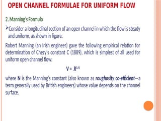 chapt 2.pptx STEADY AND UNIFORM FLOW THROUGH OPEN CHANNELS