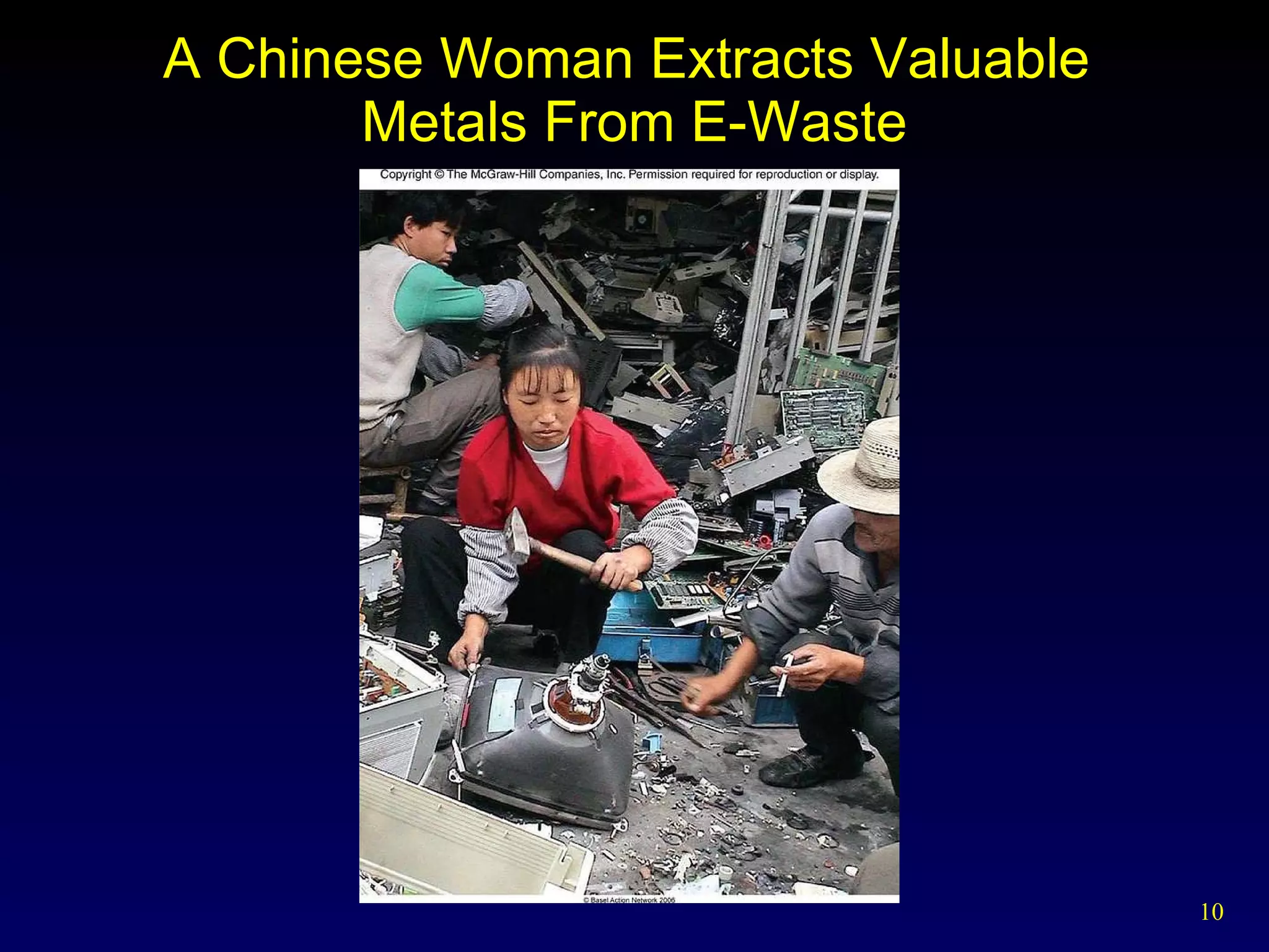 A Chinese Woman Extracts Valuable  Metals From E-Waste 
