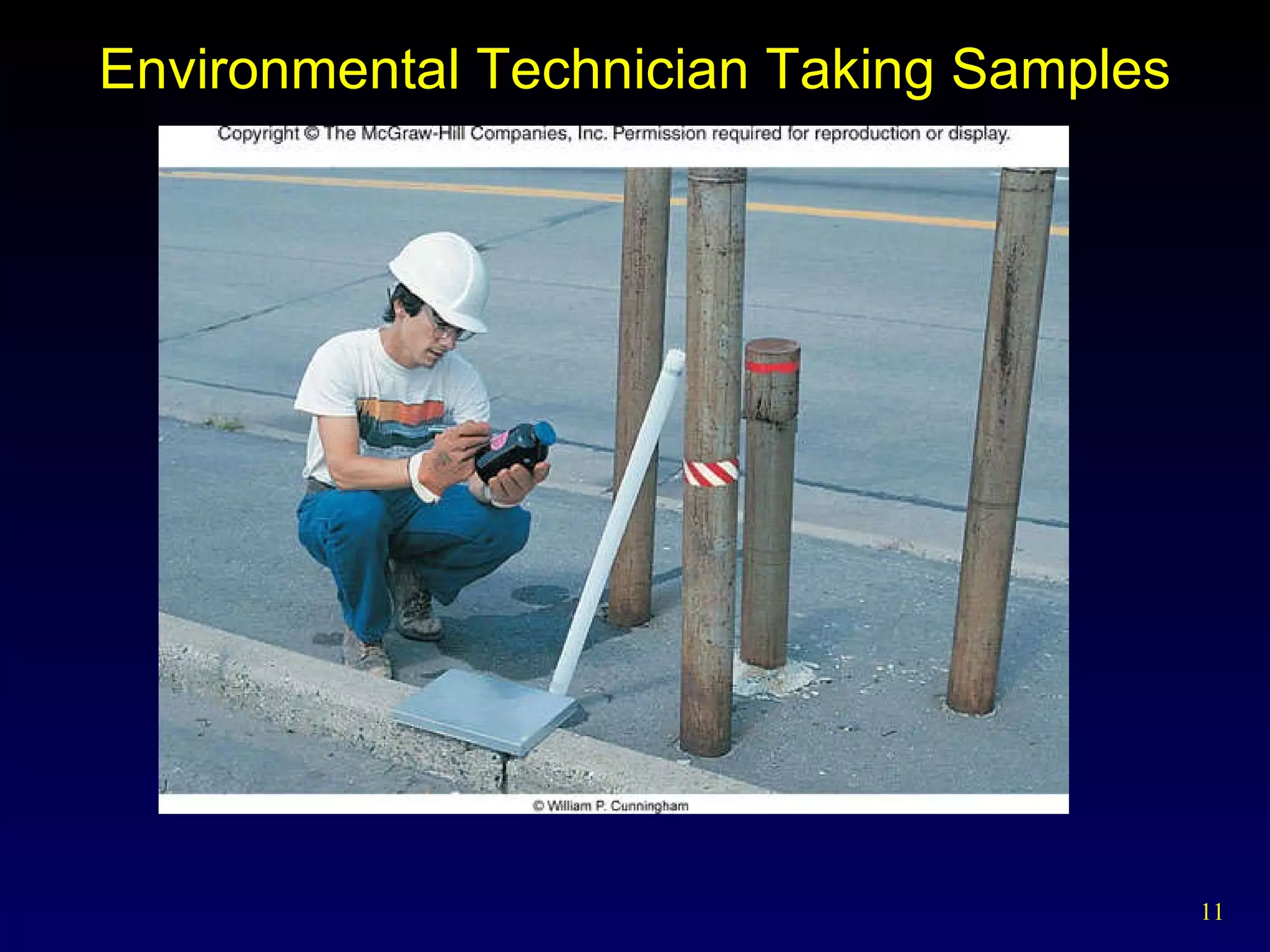 Environmental Technician Taking Samples 