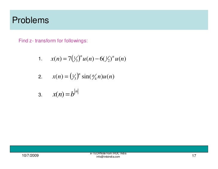 Z Transform Z Transform