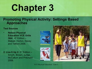 Chapter 3 ,[object Object],VCE Physical Education - Unit 3 ,[object Object],[object Object],[object Object]