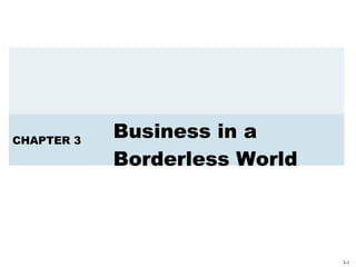 CHAPTER 3 Business in a 
Borderless World 
3-1 
 