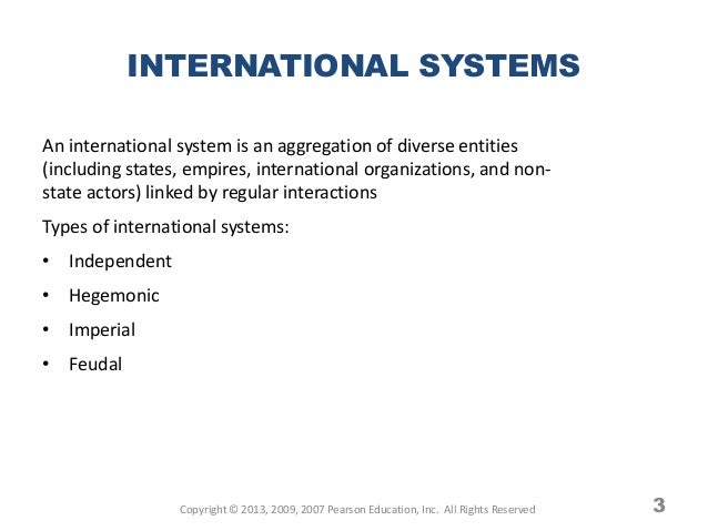 systems of international relations The study of international relations analyzes how states in the international system relate to one another what explains international conflict or cooperation. systems of international relations The study of international relations analyzes how states in the international system relate to one another what explains international conflict or cooperation.