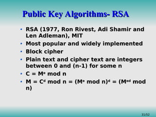 Who Invented Rsa Cipher Chapt4-Public-Key Cryptography and Message Authentication.ppt