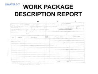 WORK PACKAGE
DESCRIPTION REPORT
 