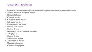 Comprehensive Introduction to Modern Physics and Classical Physics ...