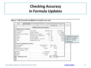Documenting a WorksheetWhen working in teams, with several groups, or even with different companies, it is advisable to include a title on the worksheet, identify the creation date, worksheet author, and any specific information about the company, and/or project. 