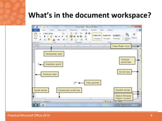 What’s in the document workspace?9Practical Microsoft Office 2010