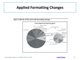 Applied Formatting Changes




Succeeding in Business with Microsoft Excel 2010   Level 2 home   38
 