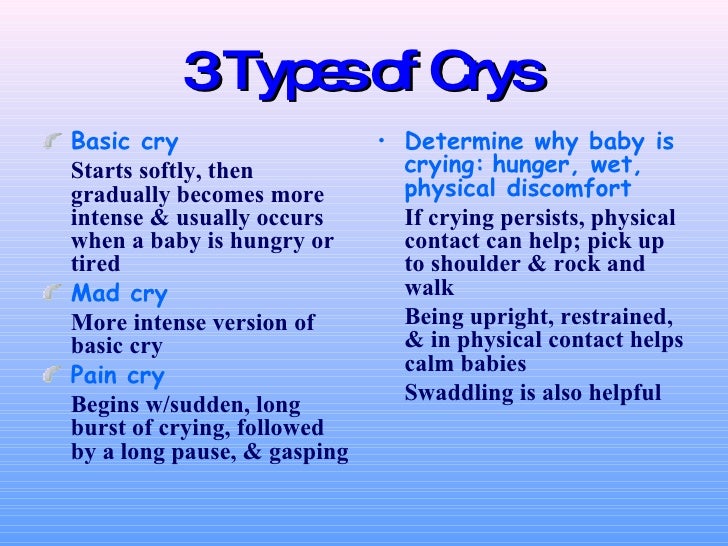 3 types of baby cries