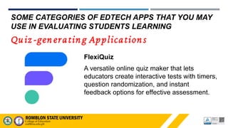 Leveraging Technology for Effective Student Learning Evaluation | PDF