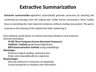 Chapter-04_Text Analysis, Summarization and Extraction | PPTX