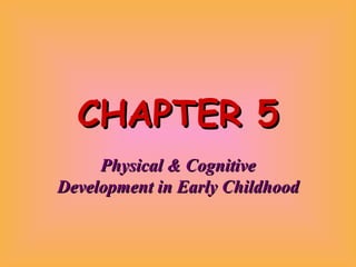 CHAPTER 5 Physical & Cognitive Development in Early Childhood   