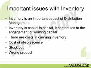 Not Normal Distribution Inventory Management Inventory control and management | PDF