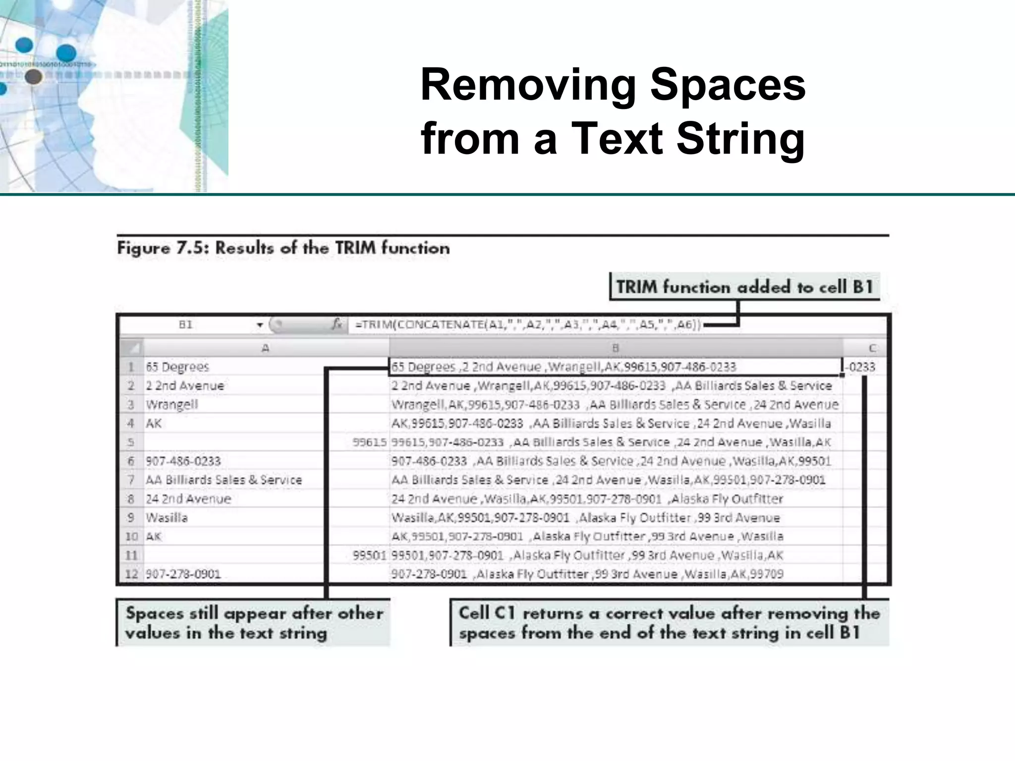 Removing Spacesfrom a Text String