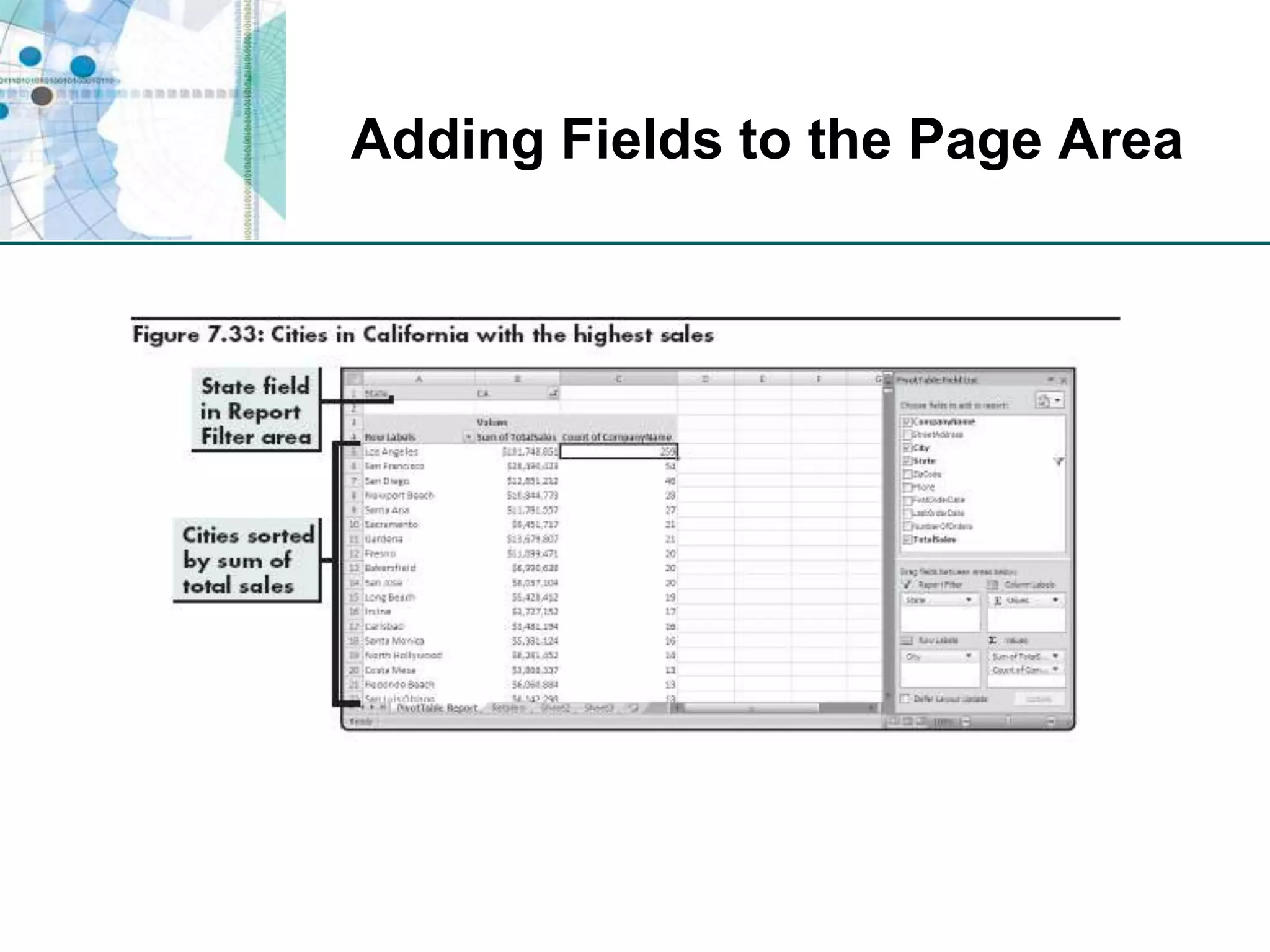 Adding Fields to the Page Area