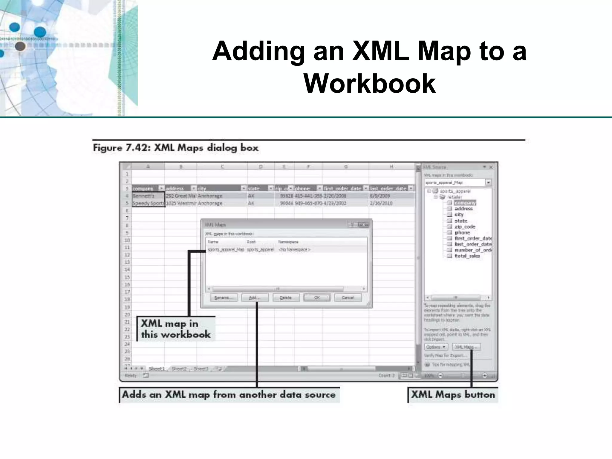 Adding an XML Map to a Workbook