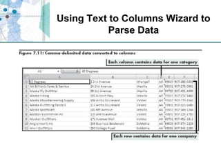 Using Text to Columns Wizard to Parse Data