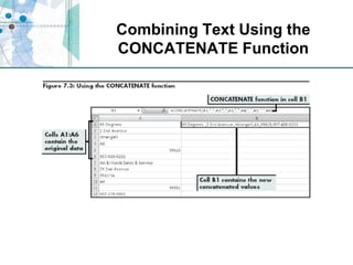 Combining Text Using the CONCATENATE Function