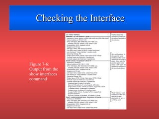 Checking the Interface Figure 7-6: Output from the show interfaces command 