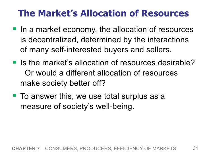 Chapter 07 Consumers, Producers And The Efficiency Of Market