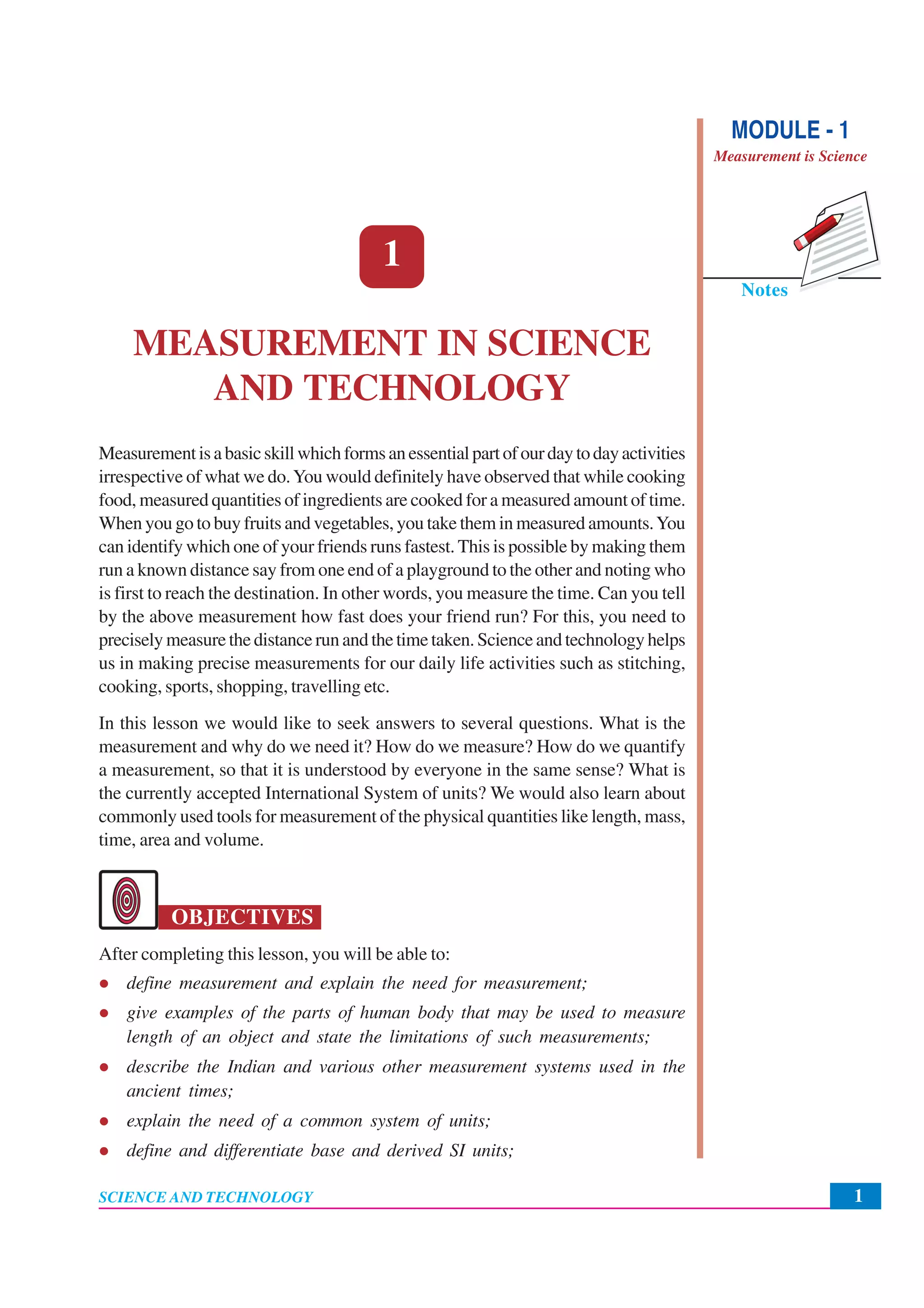 MEASUREMENT IN SCIENCE AND TECHNOLOGY | PDF