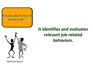 Mahmood Qasim
It identifies and evaluates
relevant job-related
behaviors.
 