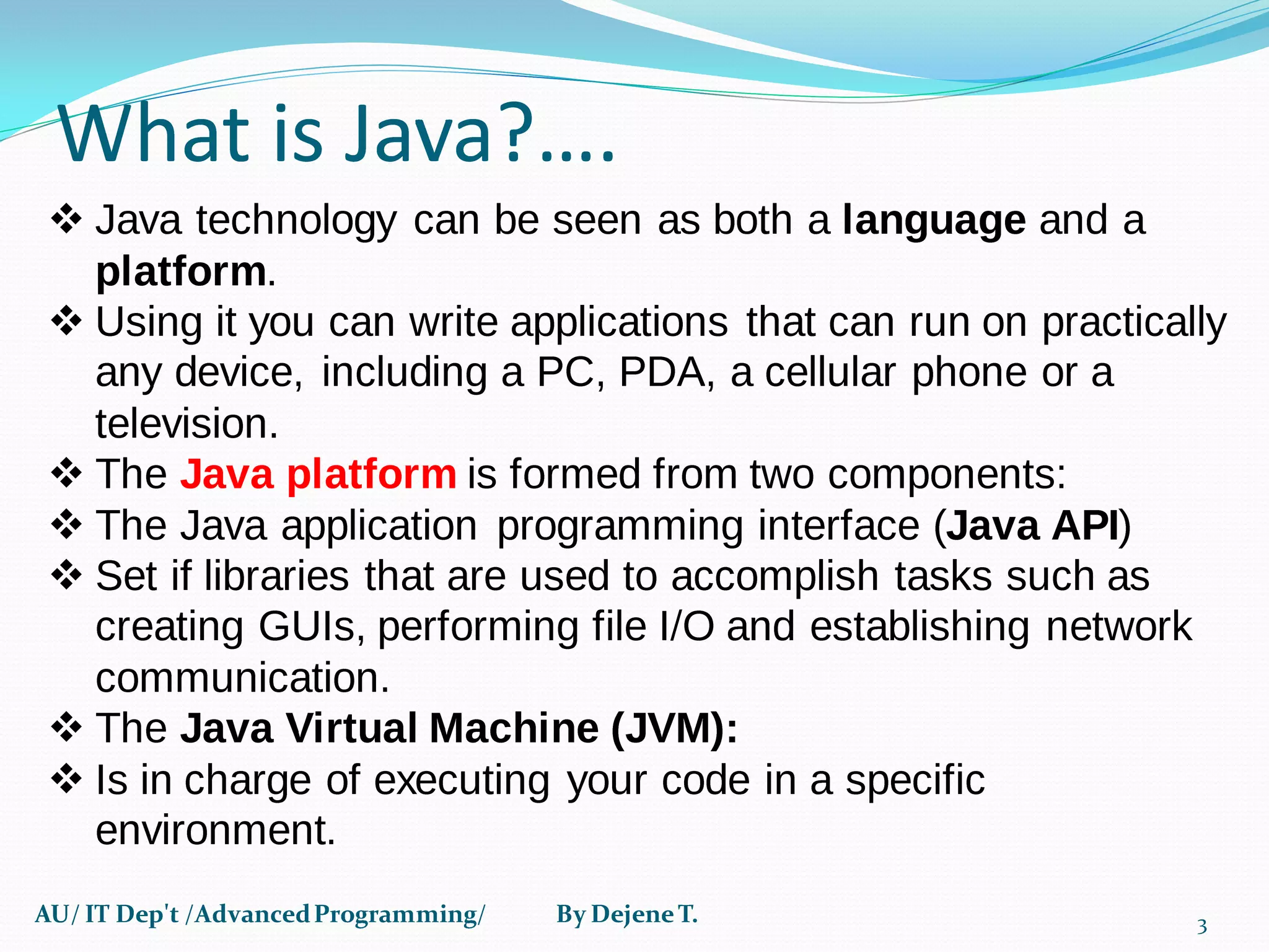 Advanced Java Programming | PPT