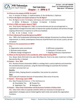 Chapter - 1 : Business Process Management & Information Technology | PDF
