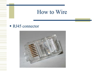 How to Wire
 RJ45 connector
 