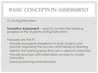 Basic Concepts in Assessment in Learning | PDF